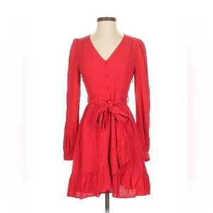 A Loves A Red Size XS Valentines Day Long-Sleeve Mini Dress